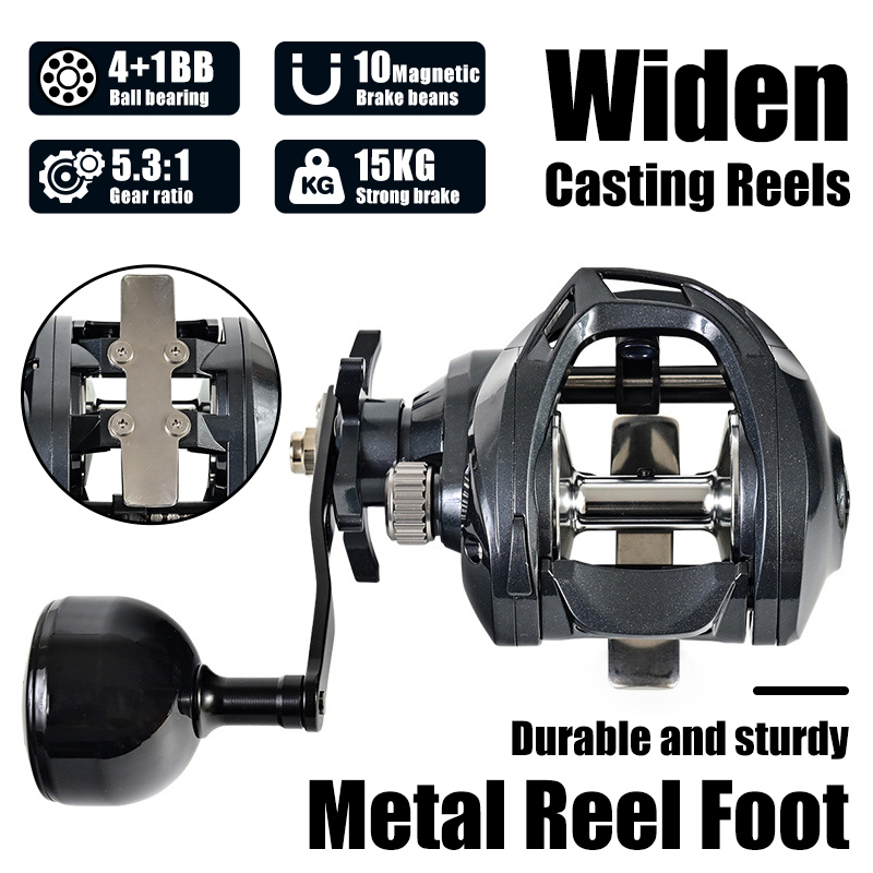 Kastking Reel Zephyr - Cuerpo Ancho, Gran Capacidad, Carrete de